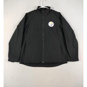 Pittsburgh Steelers‎ Jacket Mens Medium Black NFL Football Full Zip Polyester